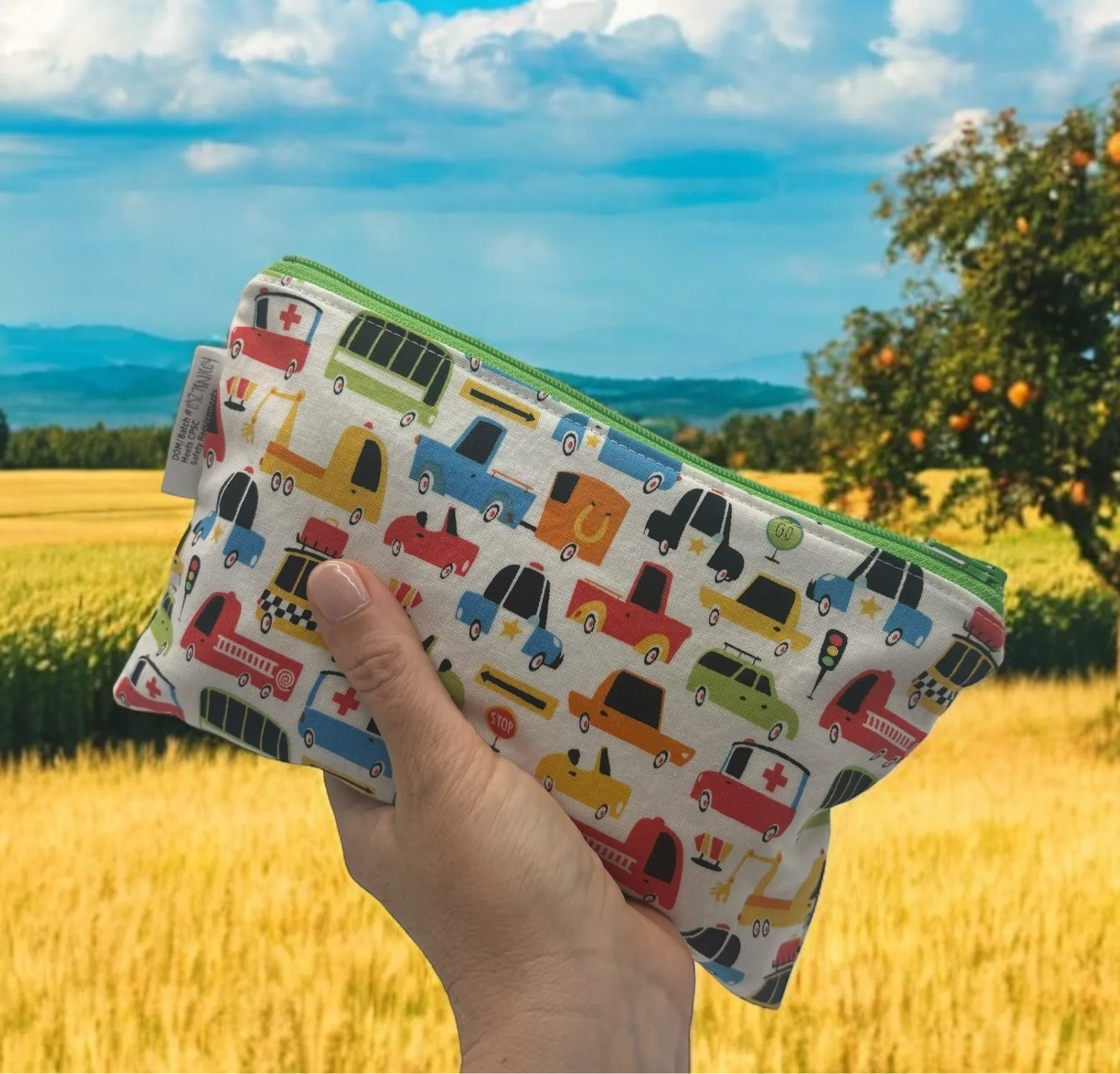 Snack Sized Reusable Zippered Bag Emergency Cars