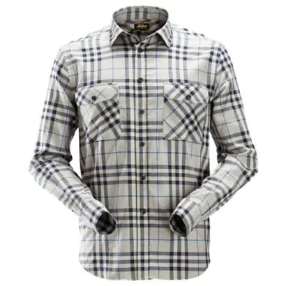 Snickers All-round Work Checked Flannel Long Sleeve Shirt