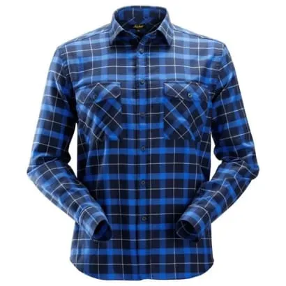 Snickers All-round Work Checked Flannel Long Sleeve Shirt