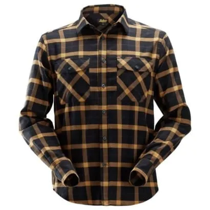 Snickers All-round Work Checked Flannel Long Sleeve Shirt