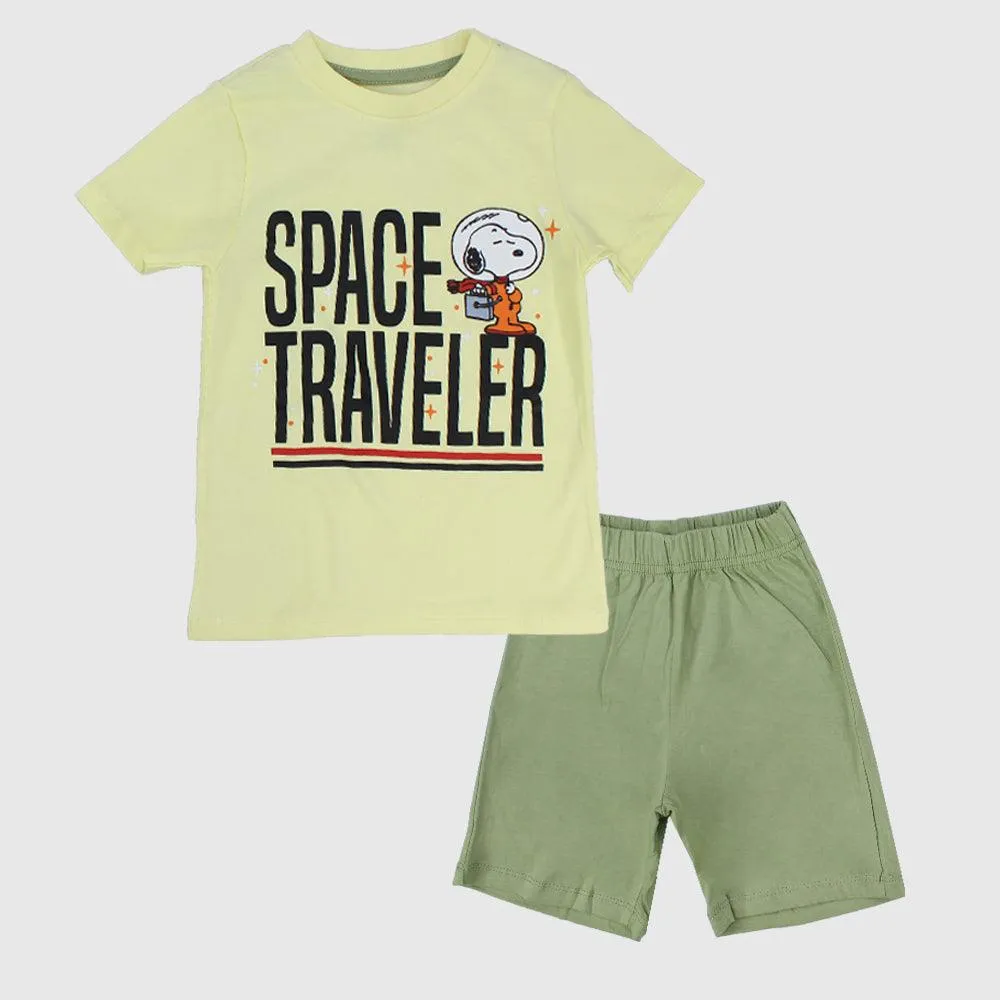 Snoopy Space Traveler Short-Sleeved Pajama