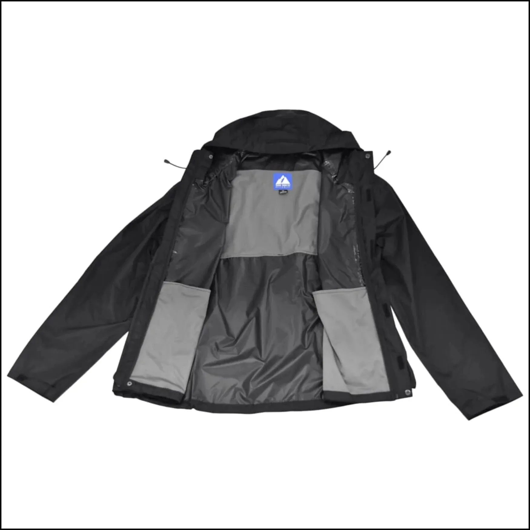 Snow Country Outerwear Mens Packable Hooded Rain Jacket Big Sizes 3XL-7XL Wind Breaker