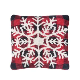 Snowflake Check Pillow