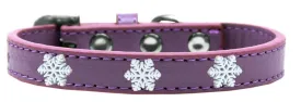 Snowflake Widget Dog Collar Lavender Size 20