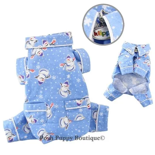 Snowmen and Snowflake Flannel Pajamas