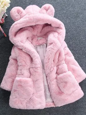 Snuggle Bear Plush Hoodie Jacket