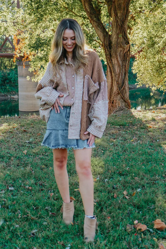 So Loved Washed Denim Skirt