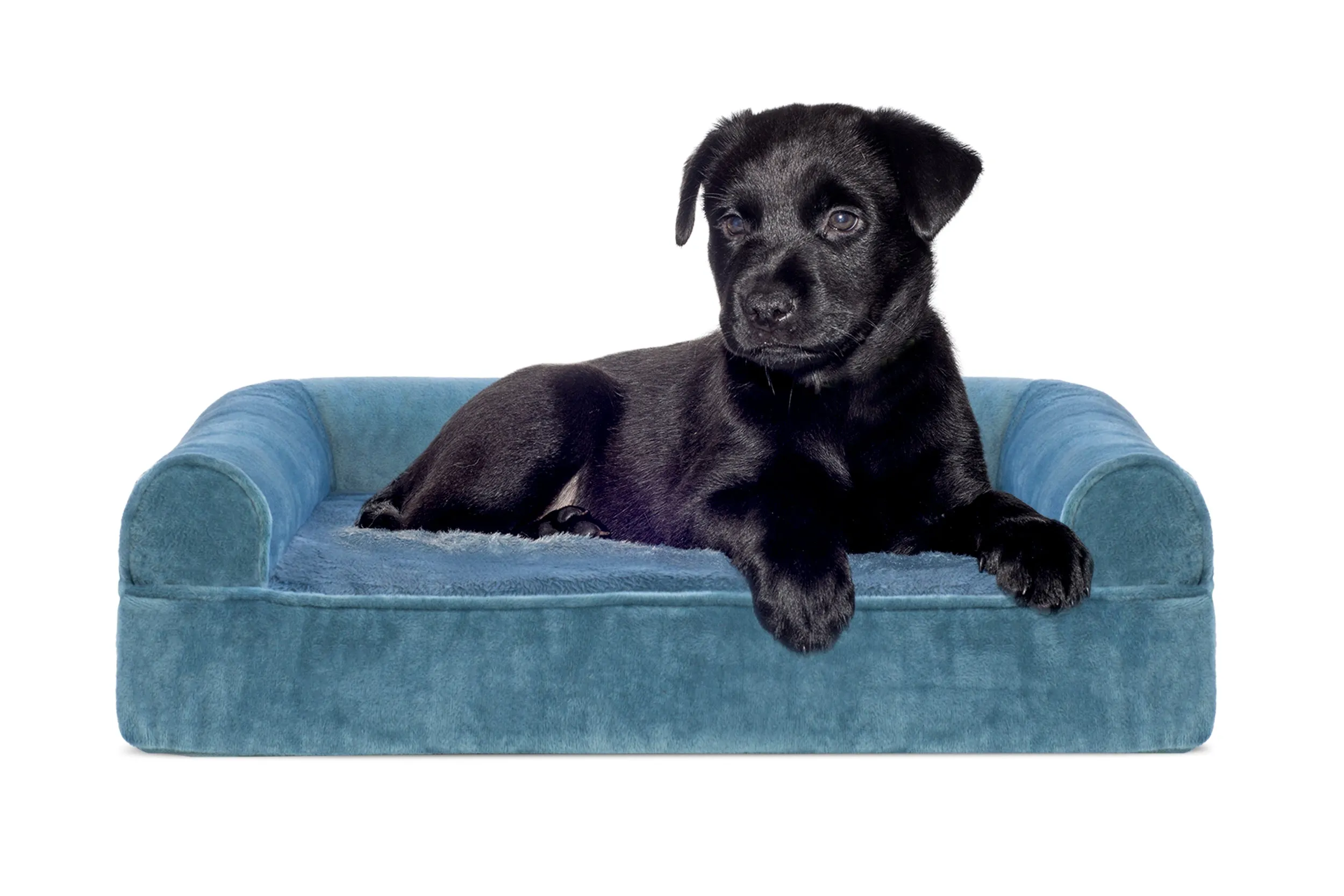 Sofa Dog Bed - Faux Fur & Velvet