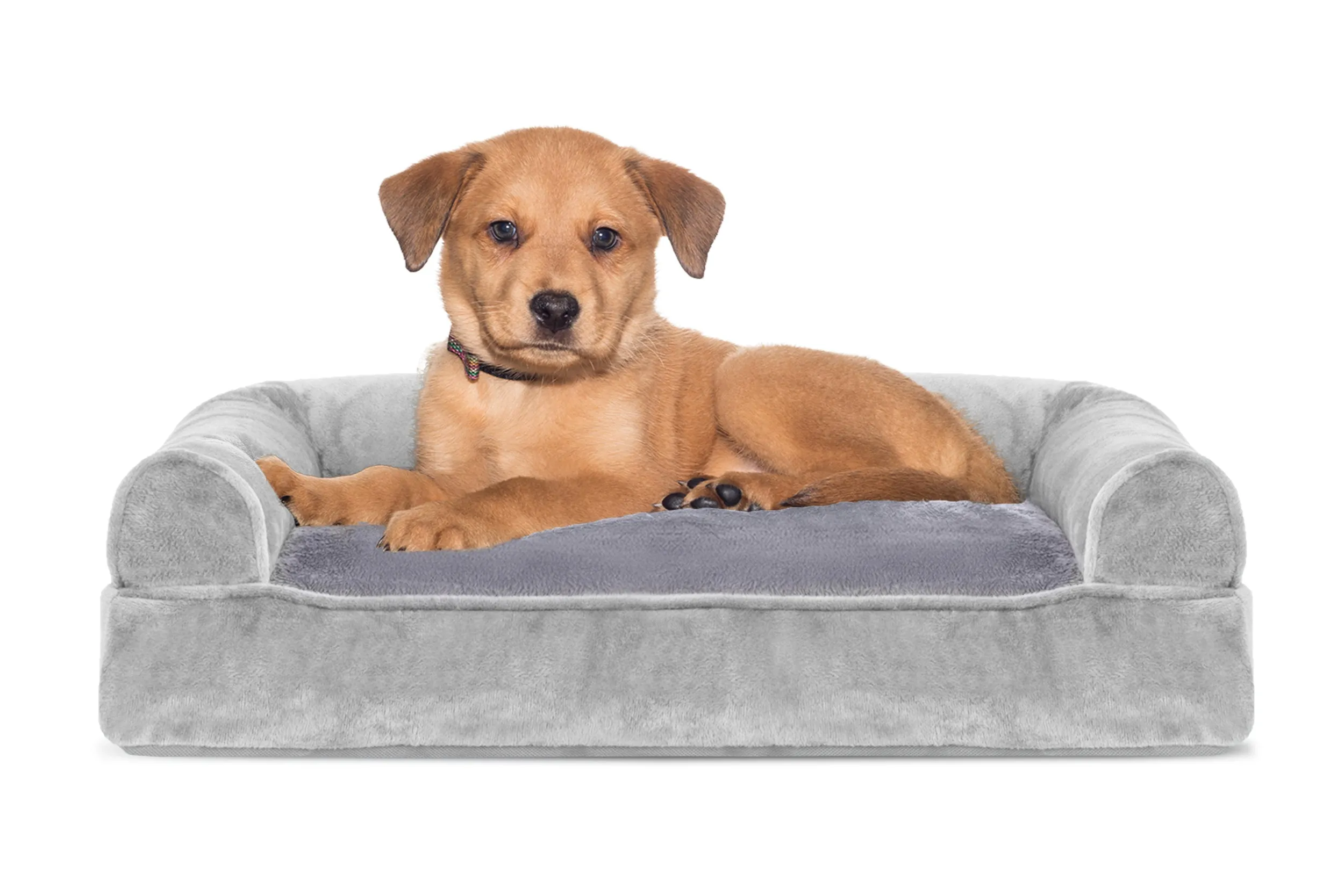 Sofa Dog Bed - Faux Fur & Velvet