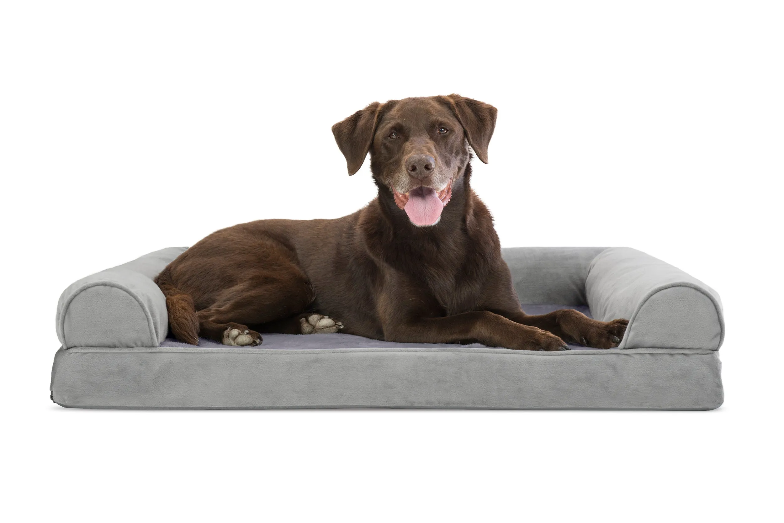 Sofa Dog Bed - Faux Fur & Velvet