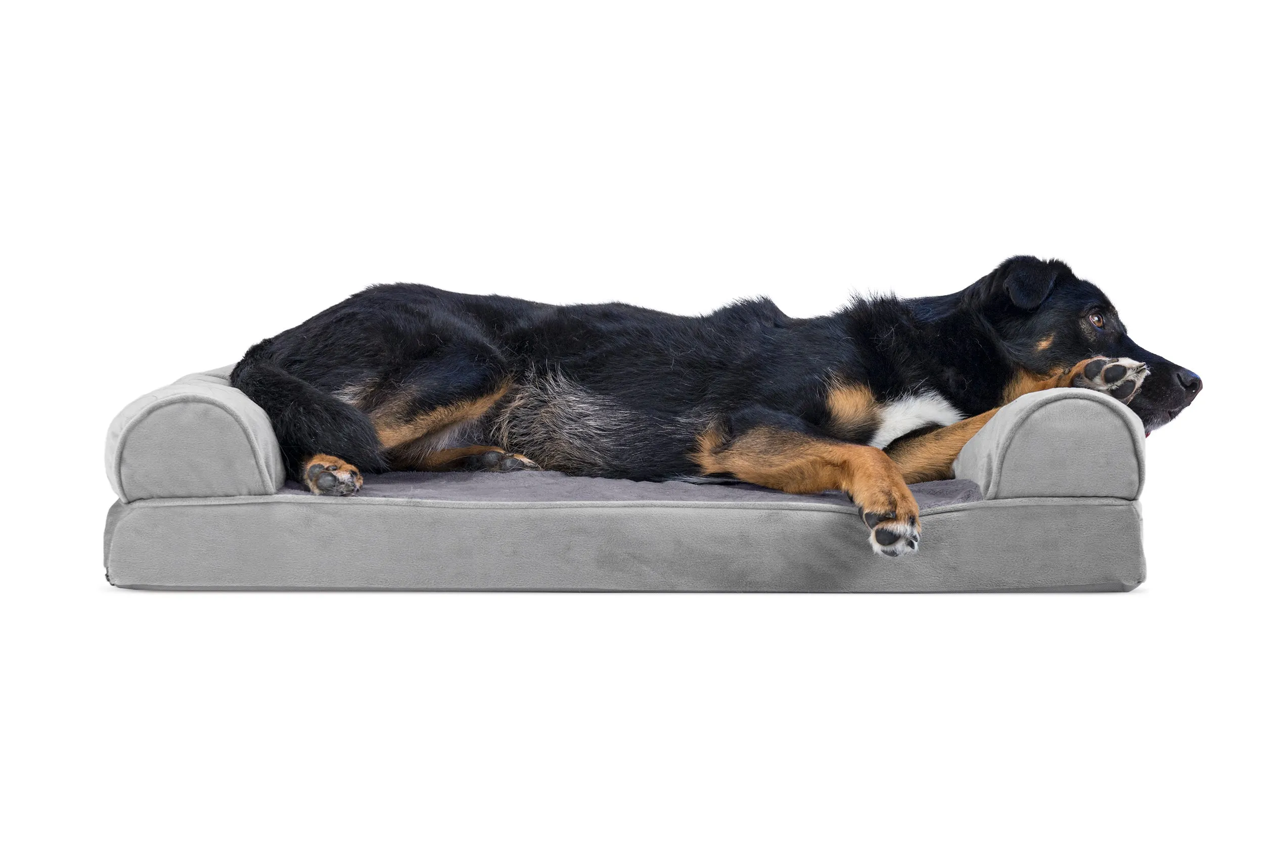 Sofa Dog Bed - Faux Fur & Velvet