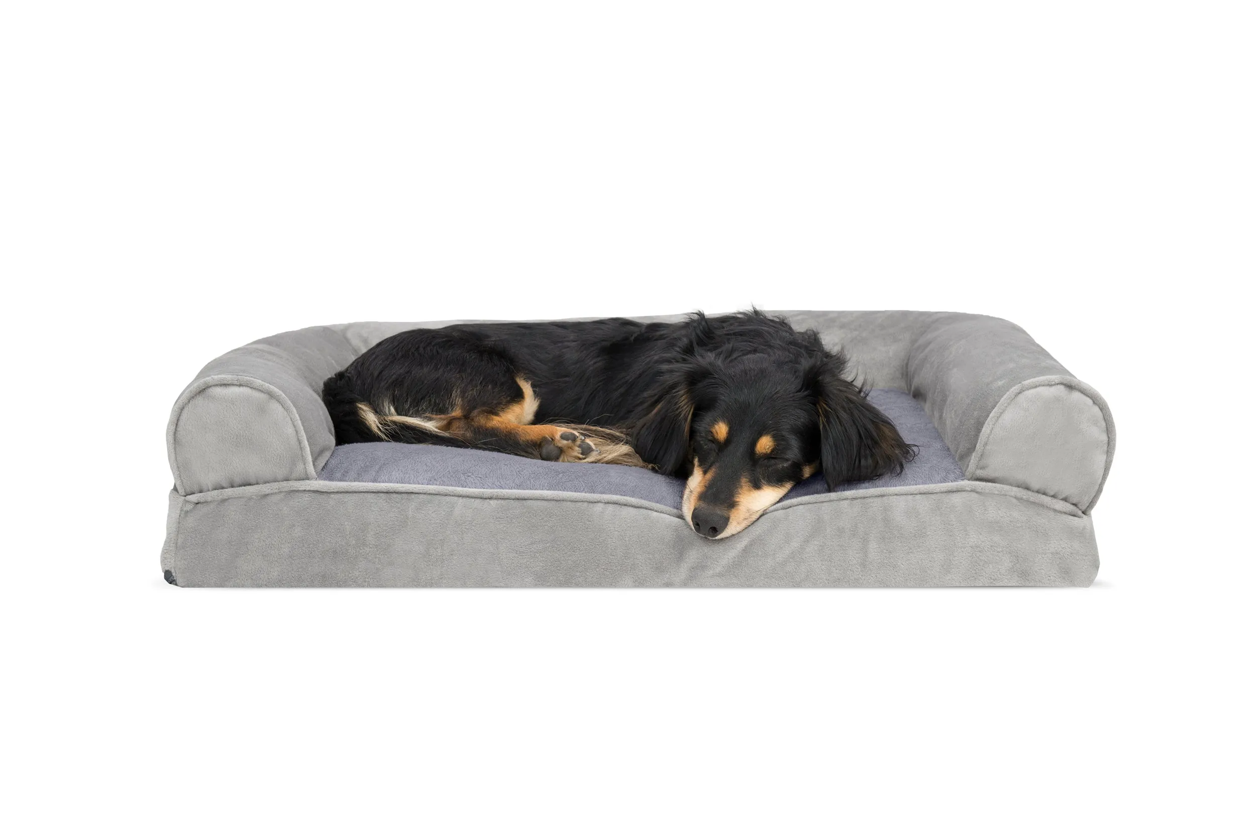 Sofa Dog Bed - Faux Fur & Velvet