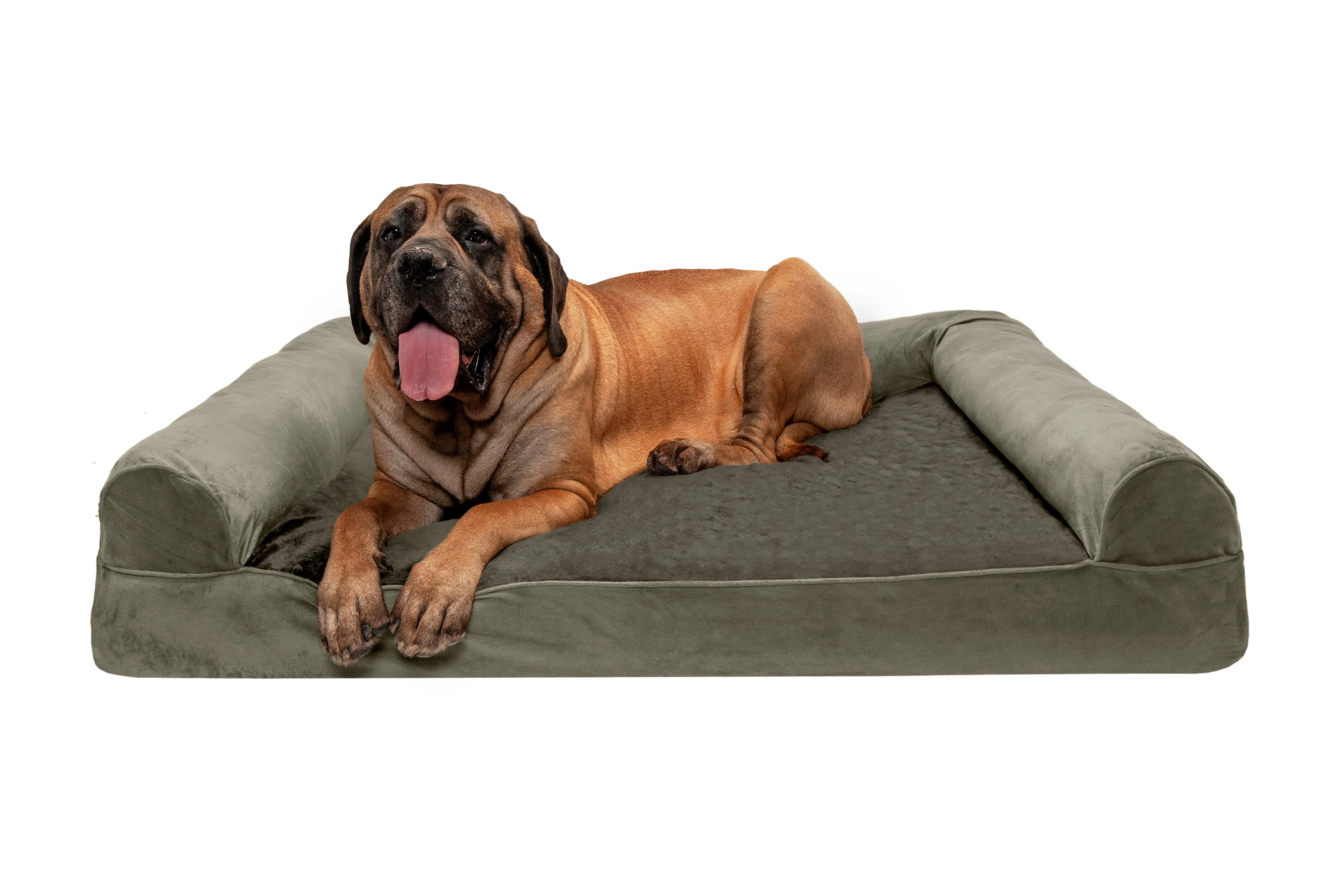 Sofa Dog Bed - Faux Fur & Velvet