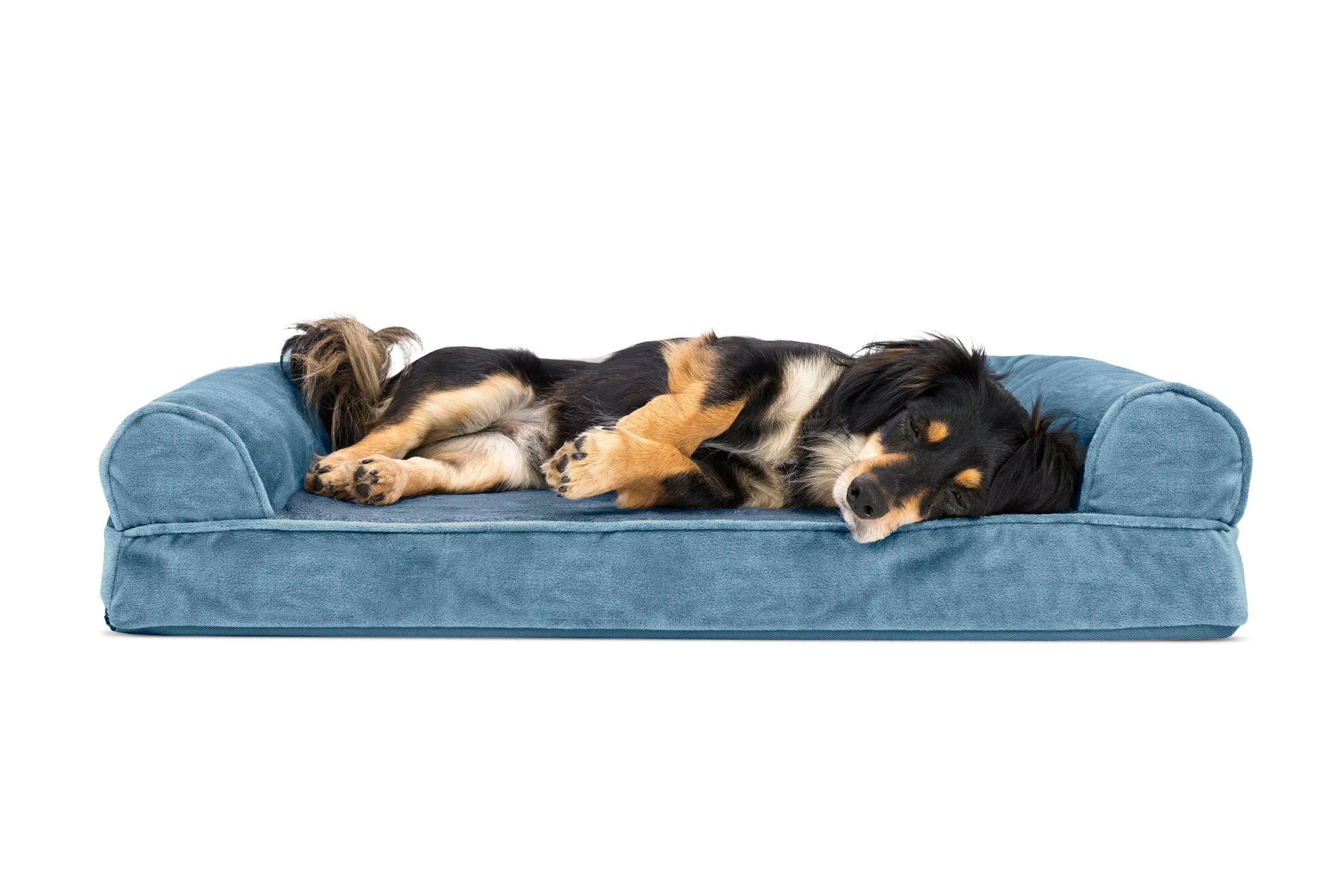 Sofa Dog Bed - Faux Fur & Velvet