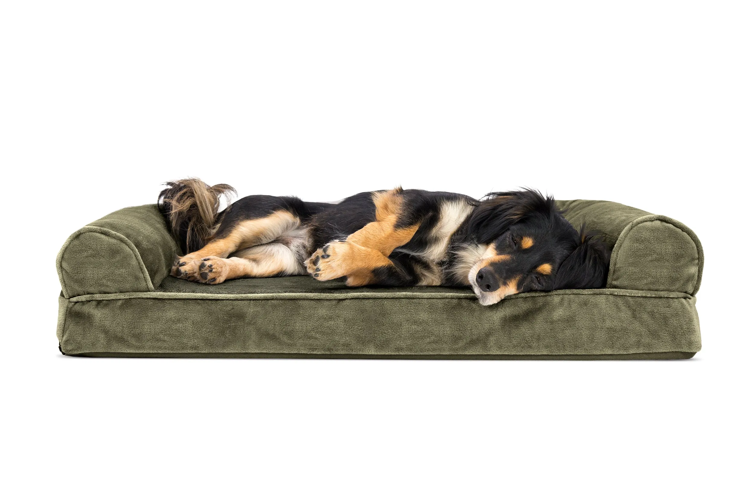 Sofa Dog Bed - Faux Fur & Velvet