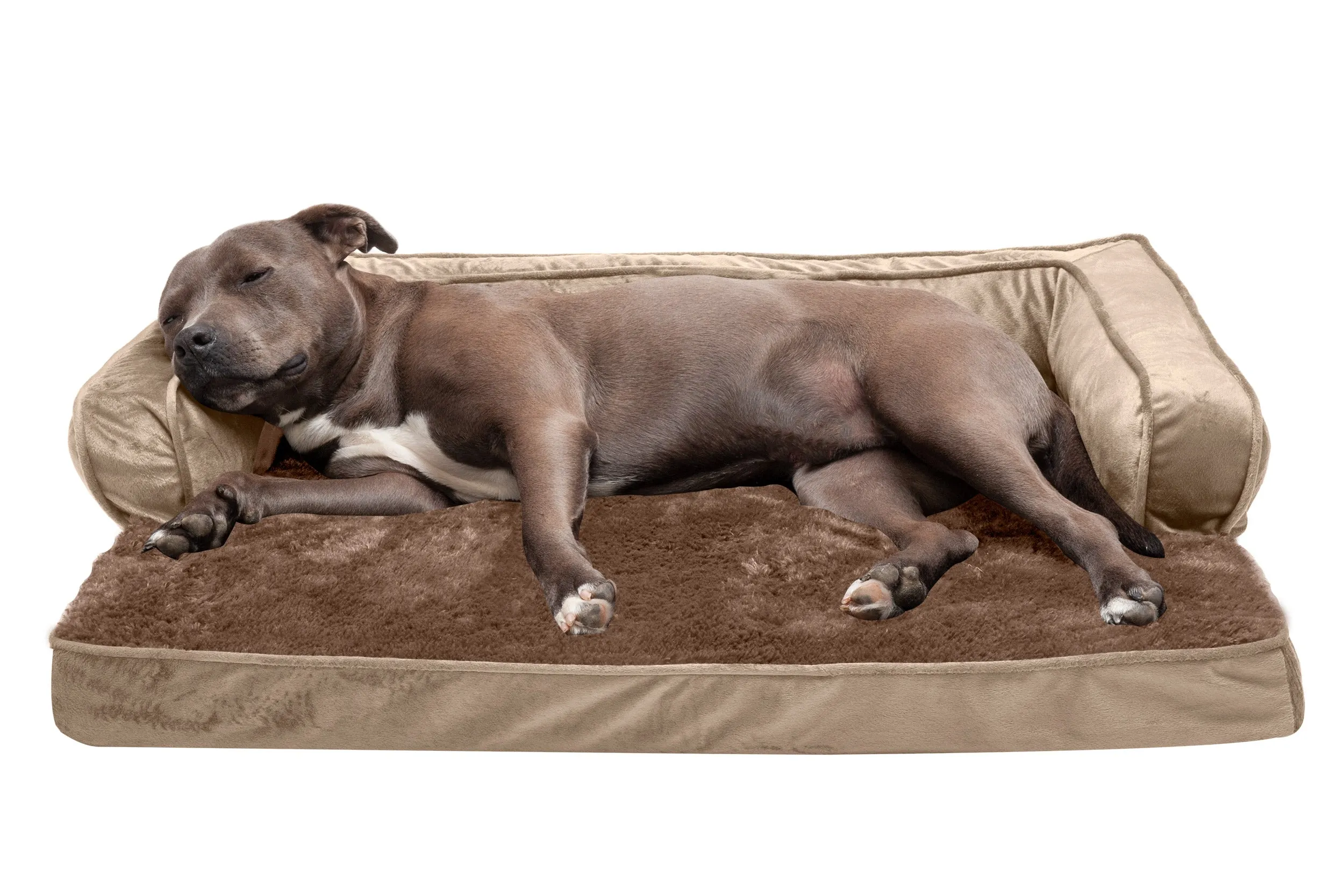 Sofa Dog Bed - Plush & Velvet Comfy Couch