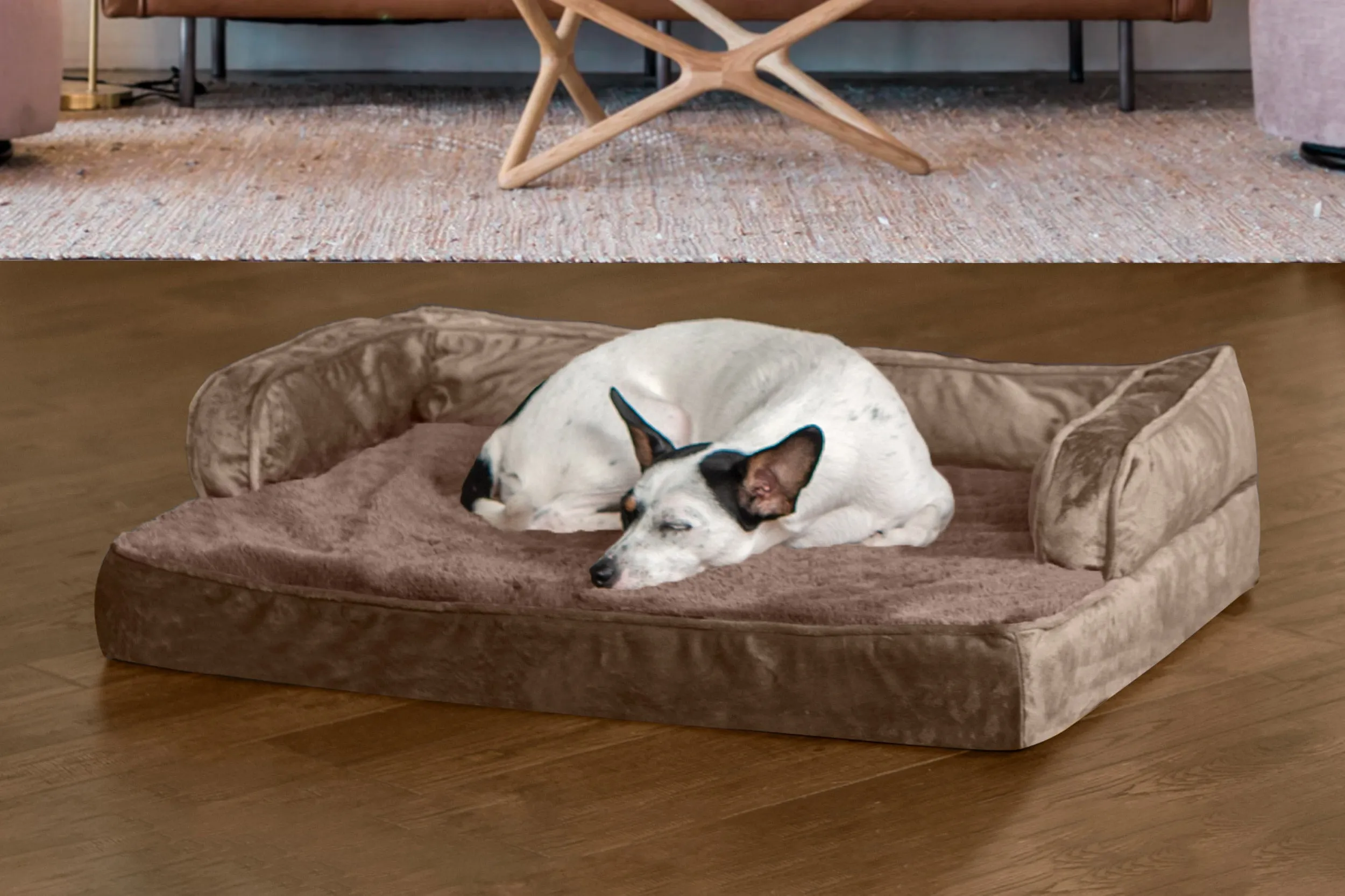 Sofa Dog Bed - Plush & Velvet Comfy Couch