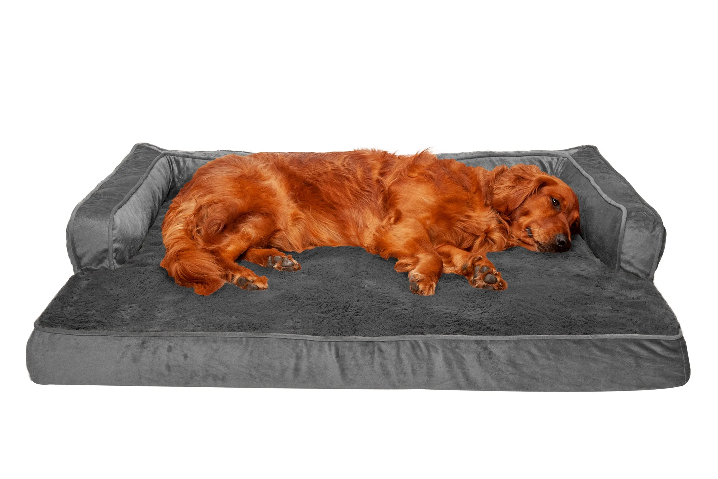 Sofa Dog Bed - Plush & Velvet Comfy Couch