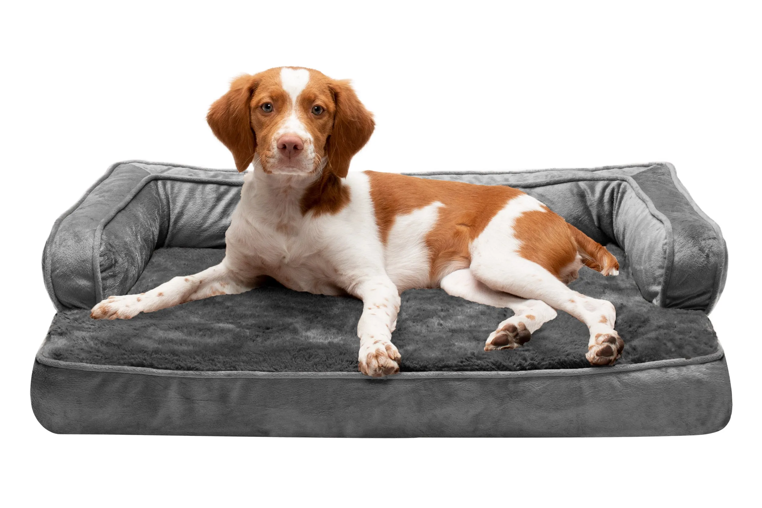 Sofa Dog Bed - Plush & Velvet Comfy Couch