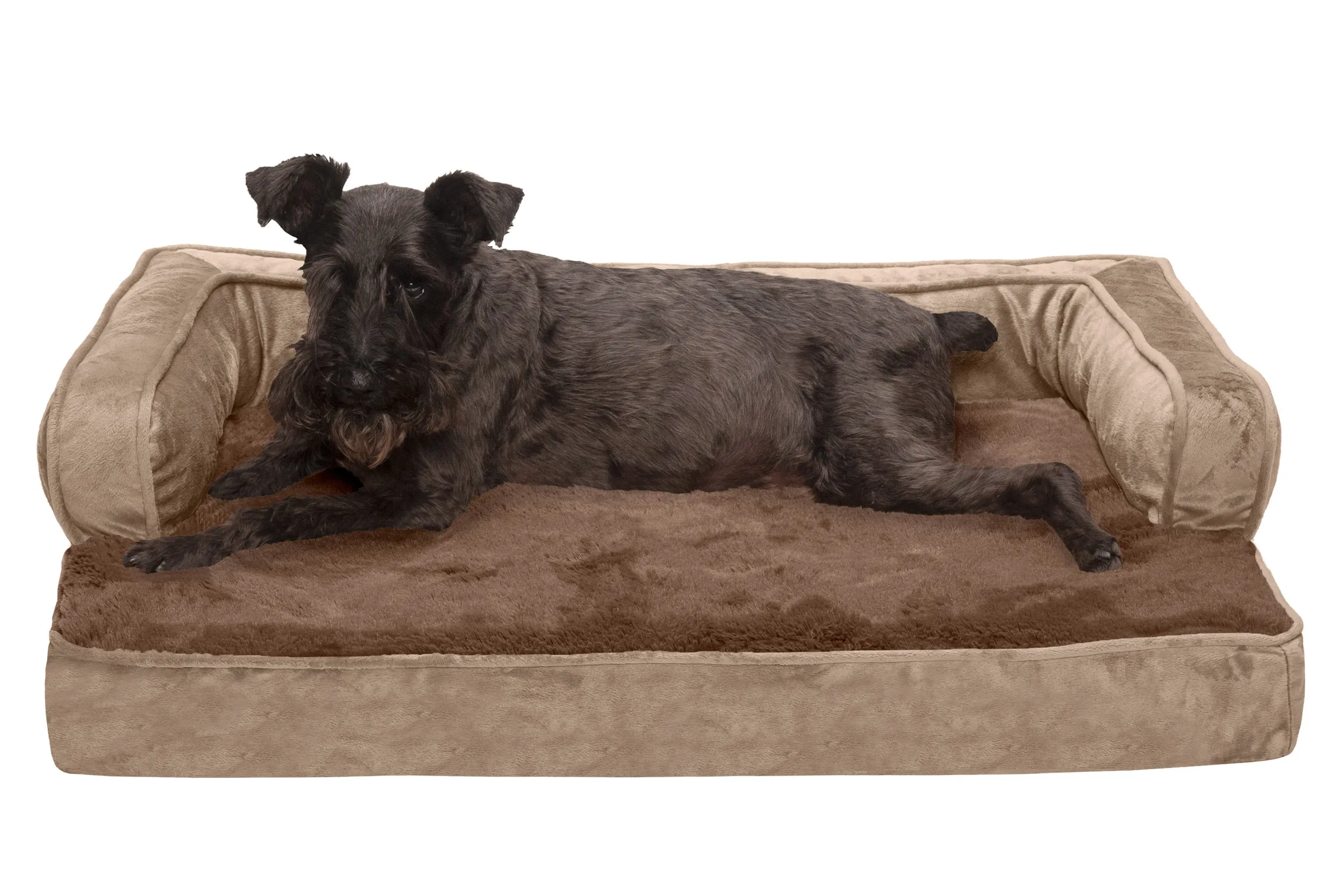 Sofa Dog Bed - Plush & Velvet Comfy Couch