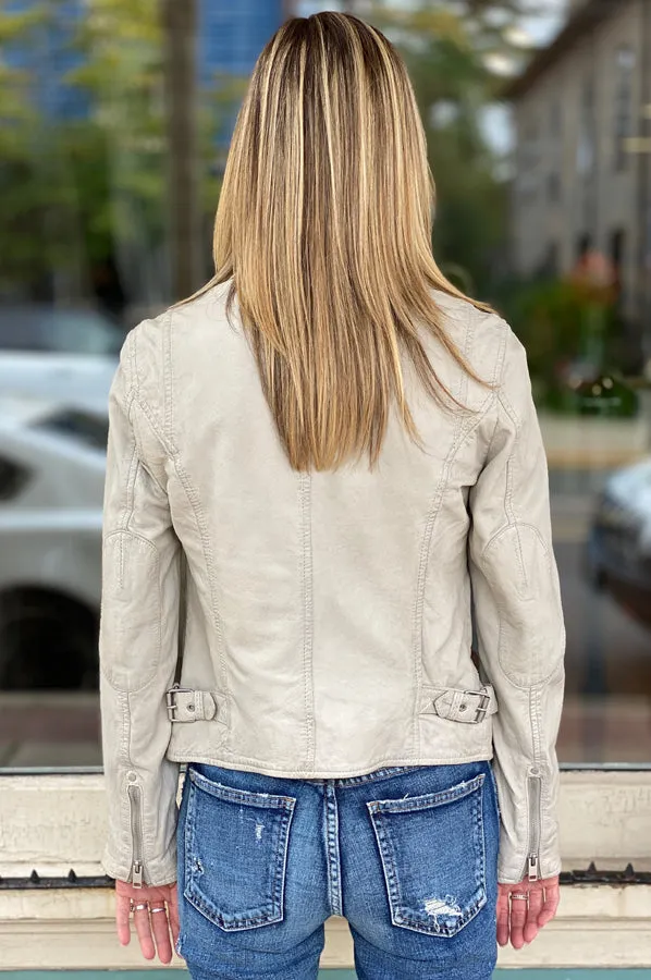 Sofia Leather Jacket - Off White