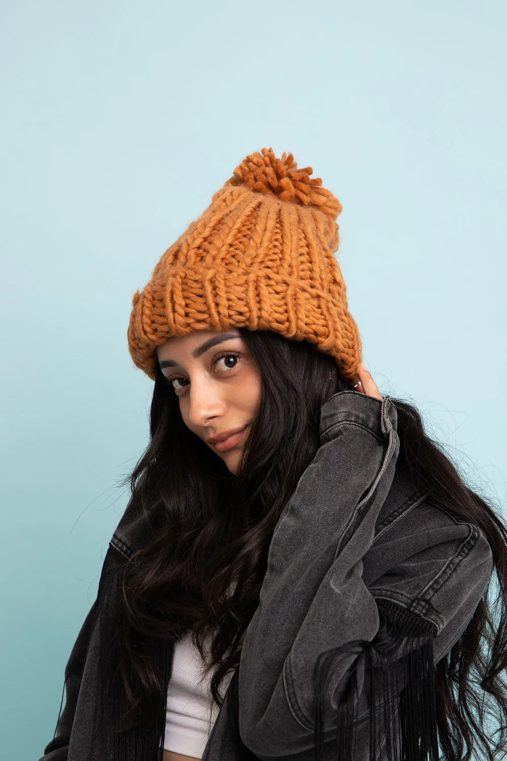 Soft Chunky Cable Knit Beanie