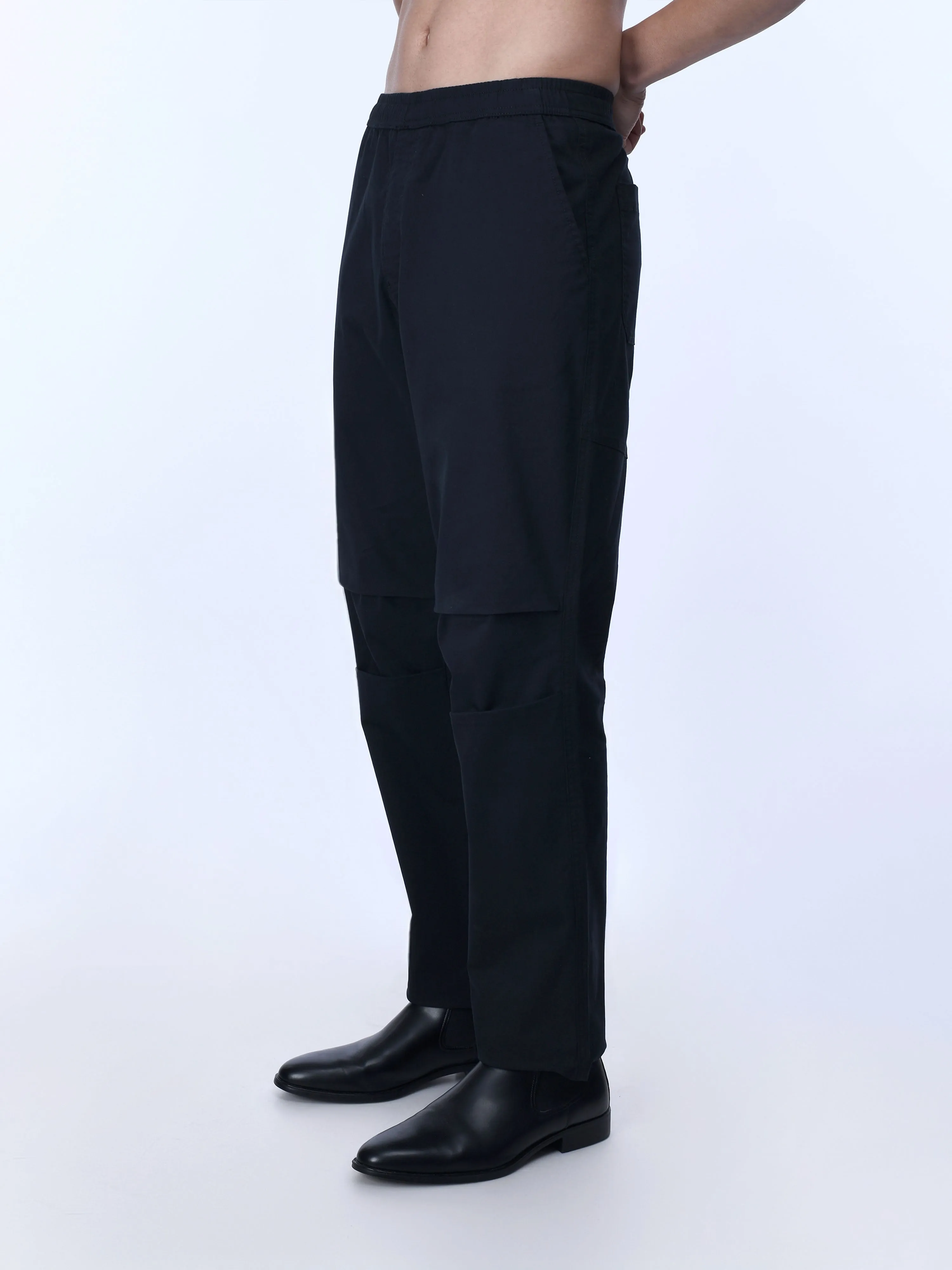 Soft Cotton Relaxed Black Flexiwaist Pants