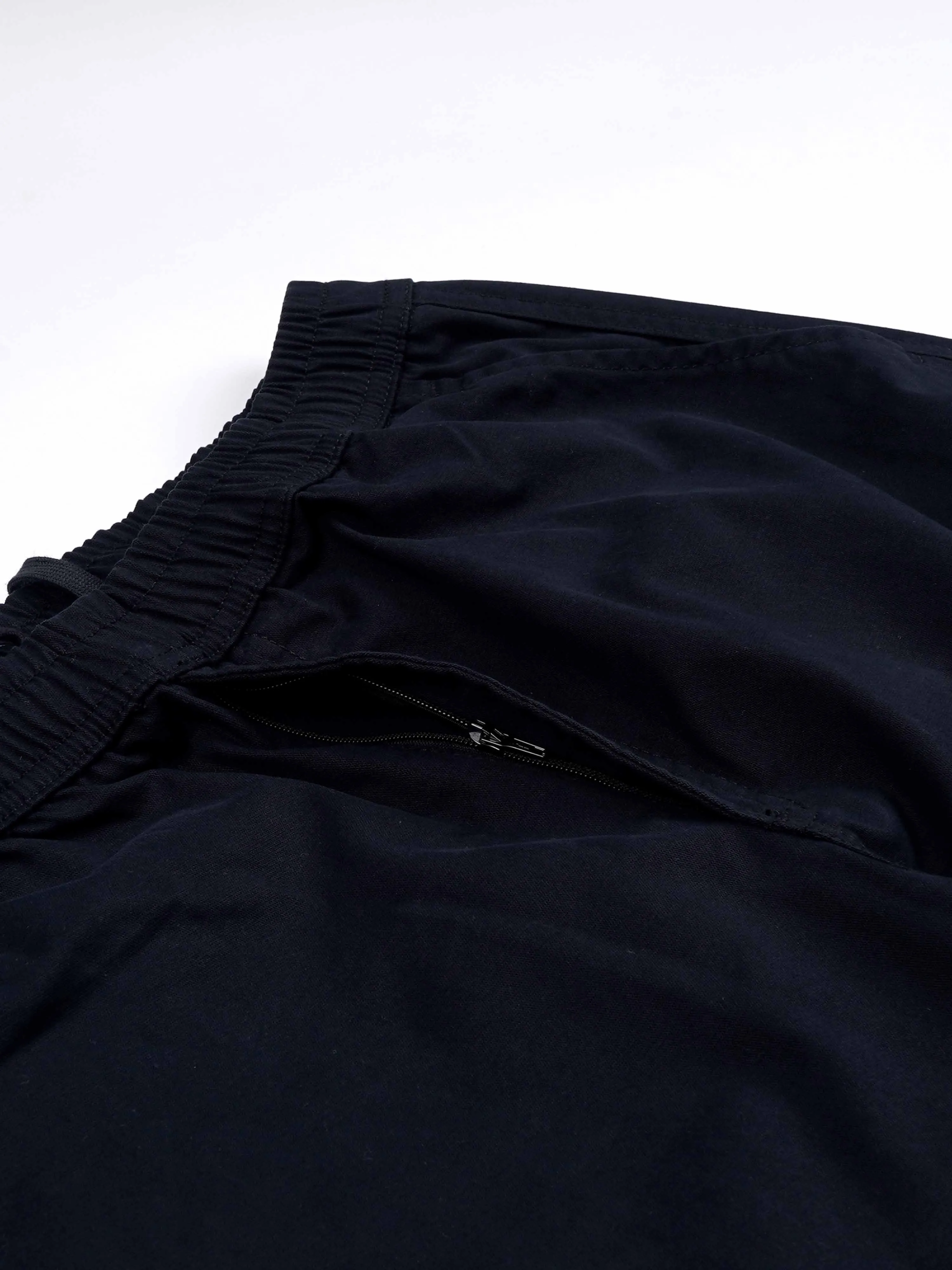 Soft Cotton Relaxed Black Flexiwaist Pants