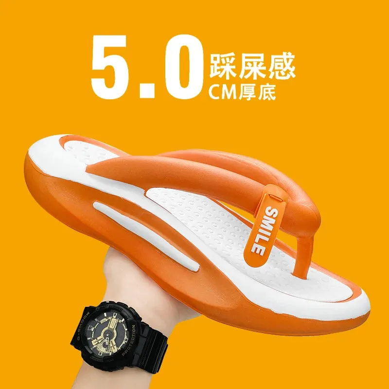 Sohiwoo Hot Summer Women Slippers Beach Soft Platform EVA Men's Slides Outdoor Light Unisex Flip Flops Non-slip Man Sandals