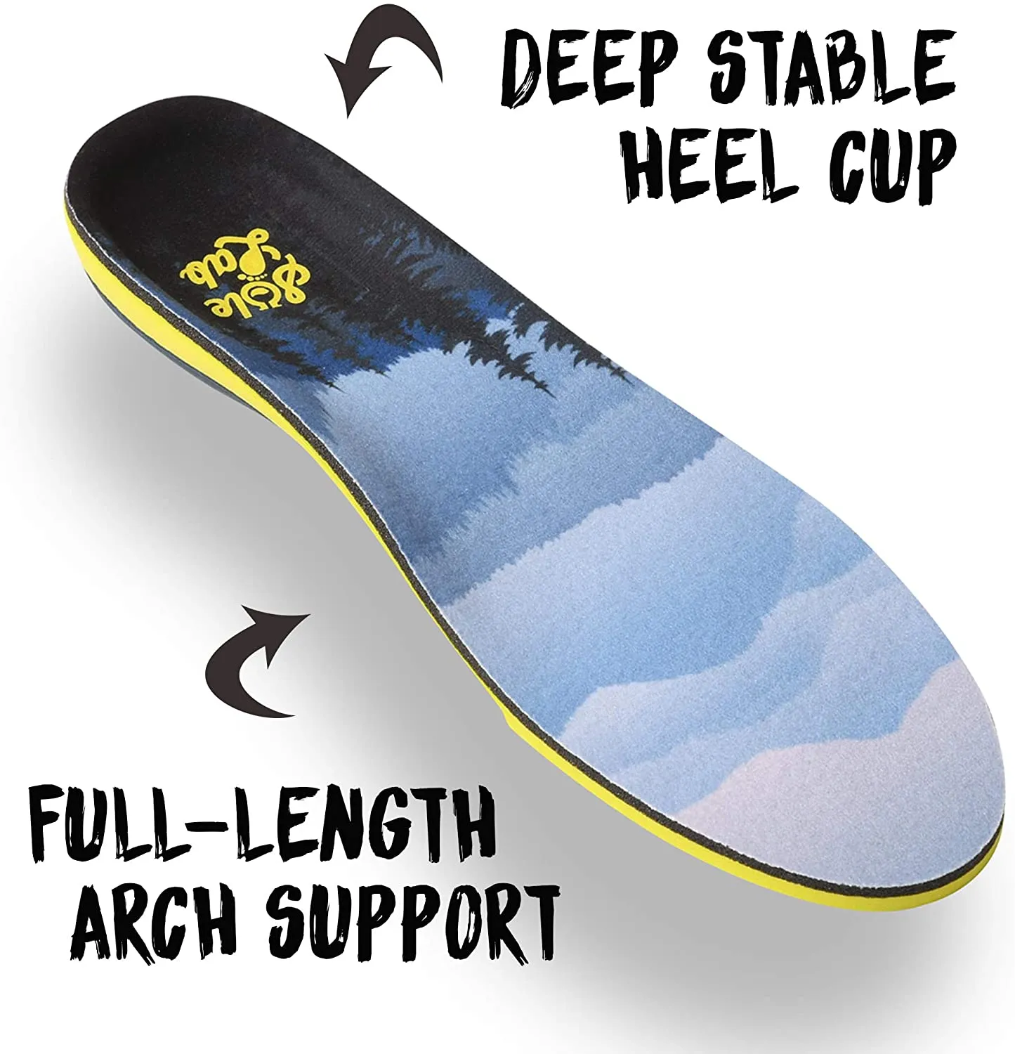 SoleLab Running Shoes Insoles with Graphics | Replacement Padded Inserts | Mountain View