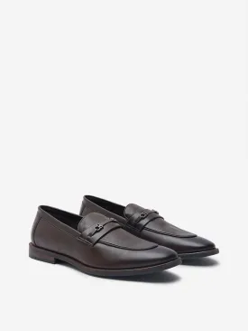 SOLEPLAY Brown Metal Detailed Loafers