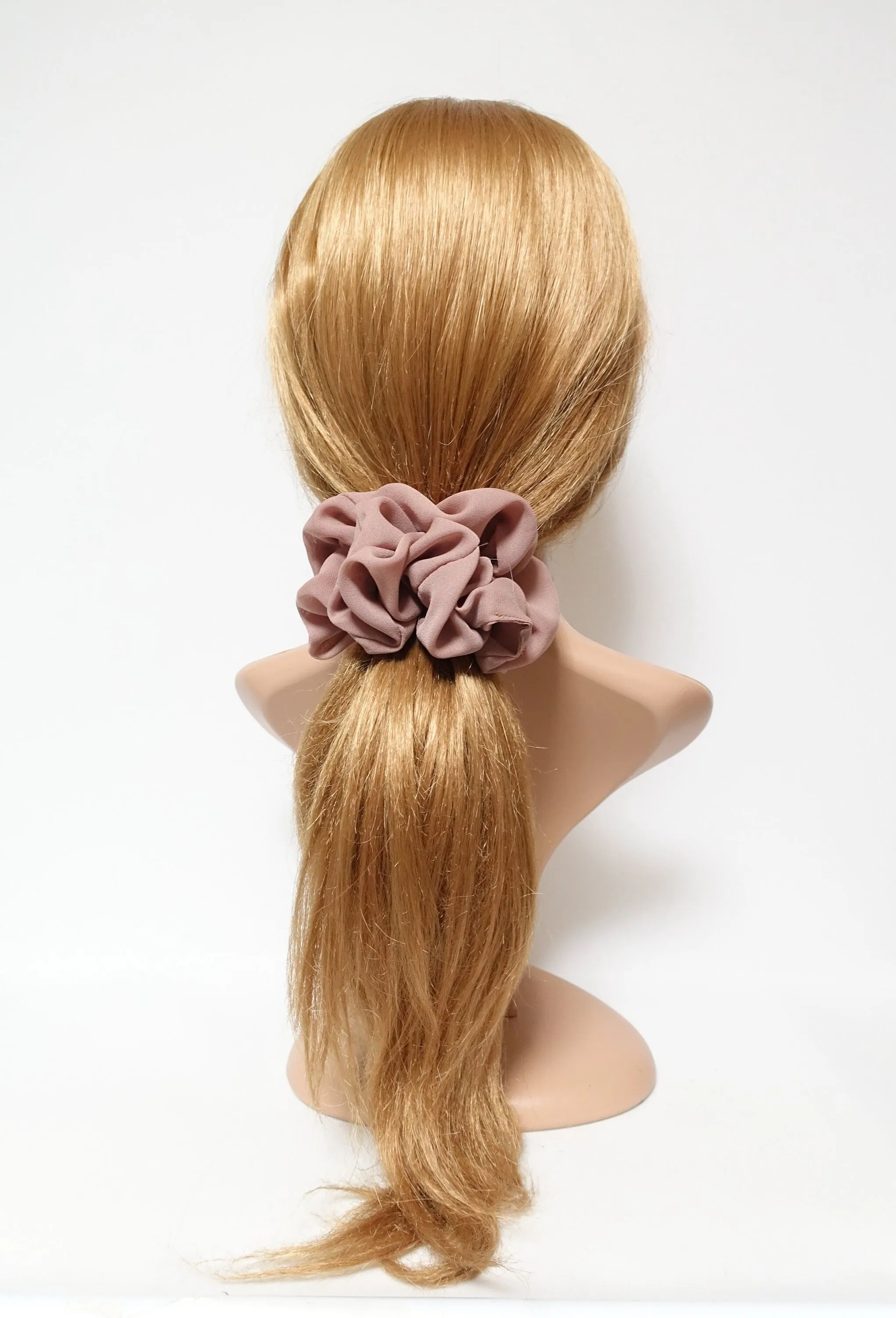 solid chiffon scrunchies women hair elastic accessories