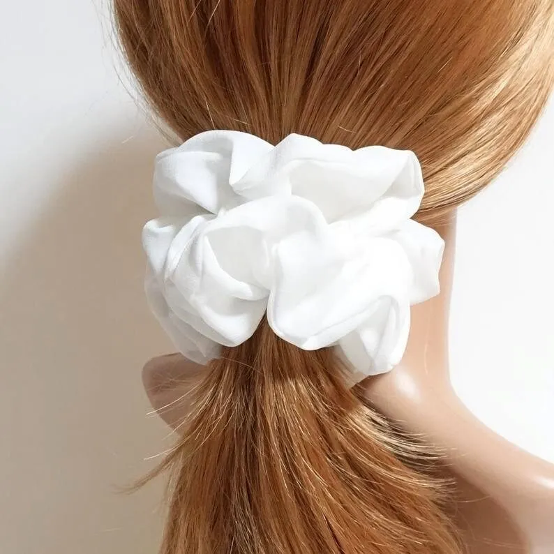 solid chiffon scrunchies women hair elastic accessories