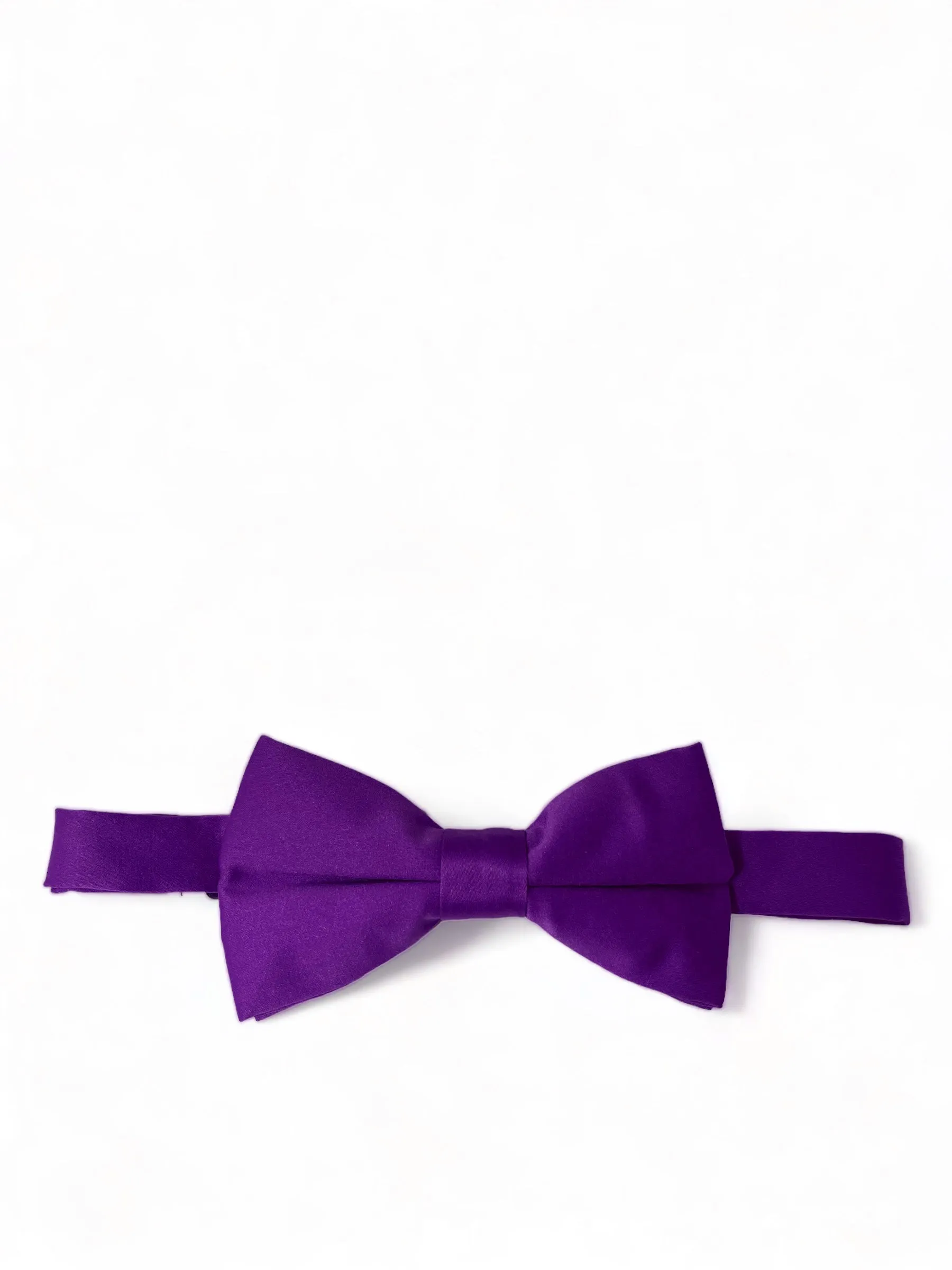 Solid Purple Pre-Tied Bow Tie