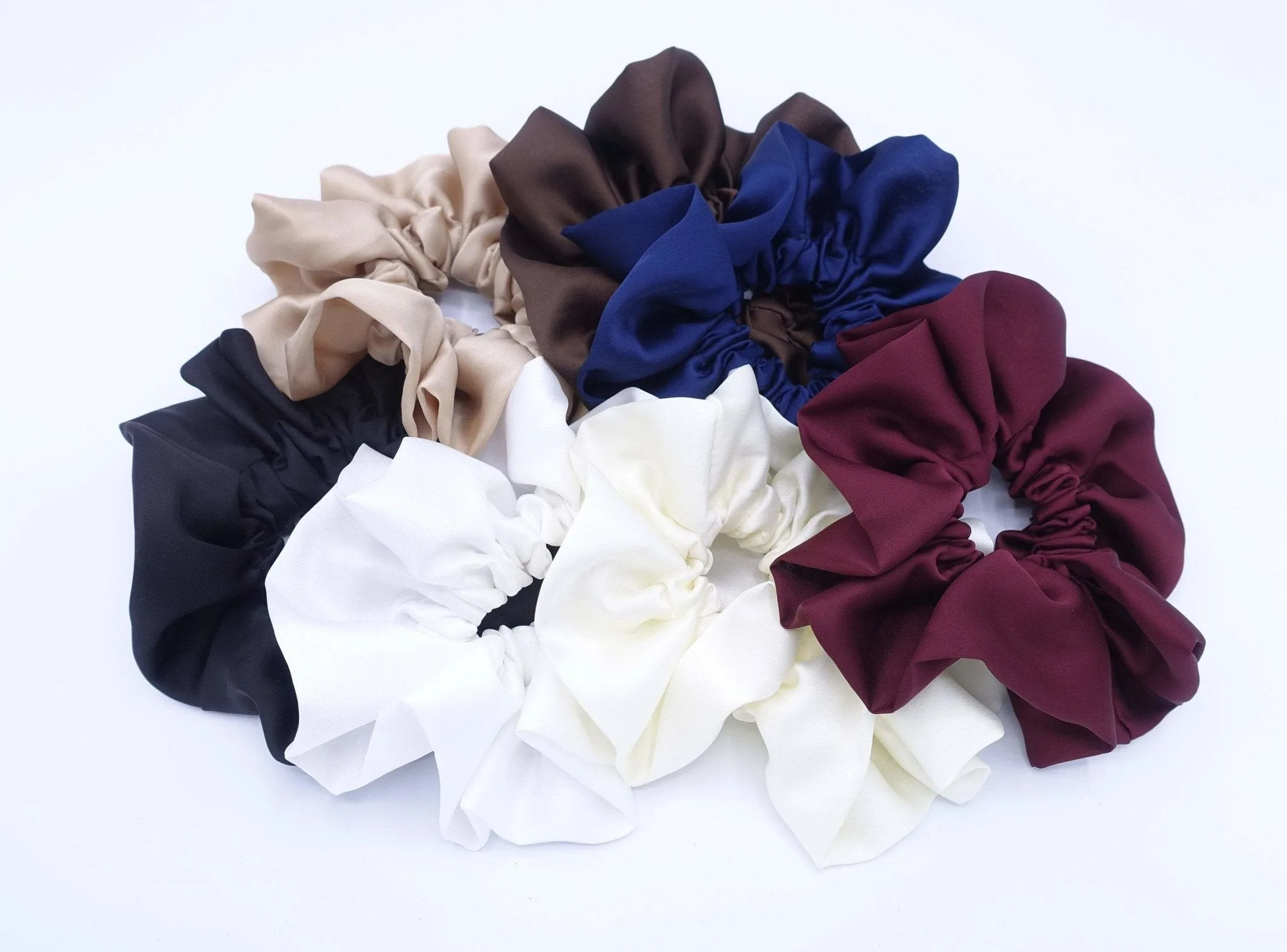 solid satin  oversized scrunchies large scrunchie hair scrunchy women hair accessories