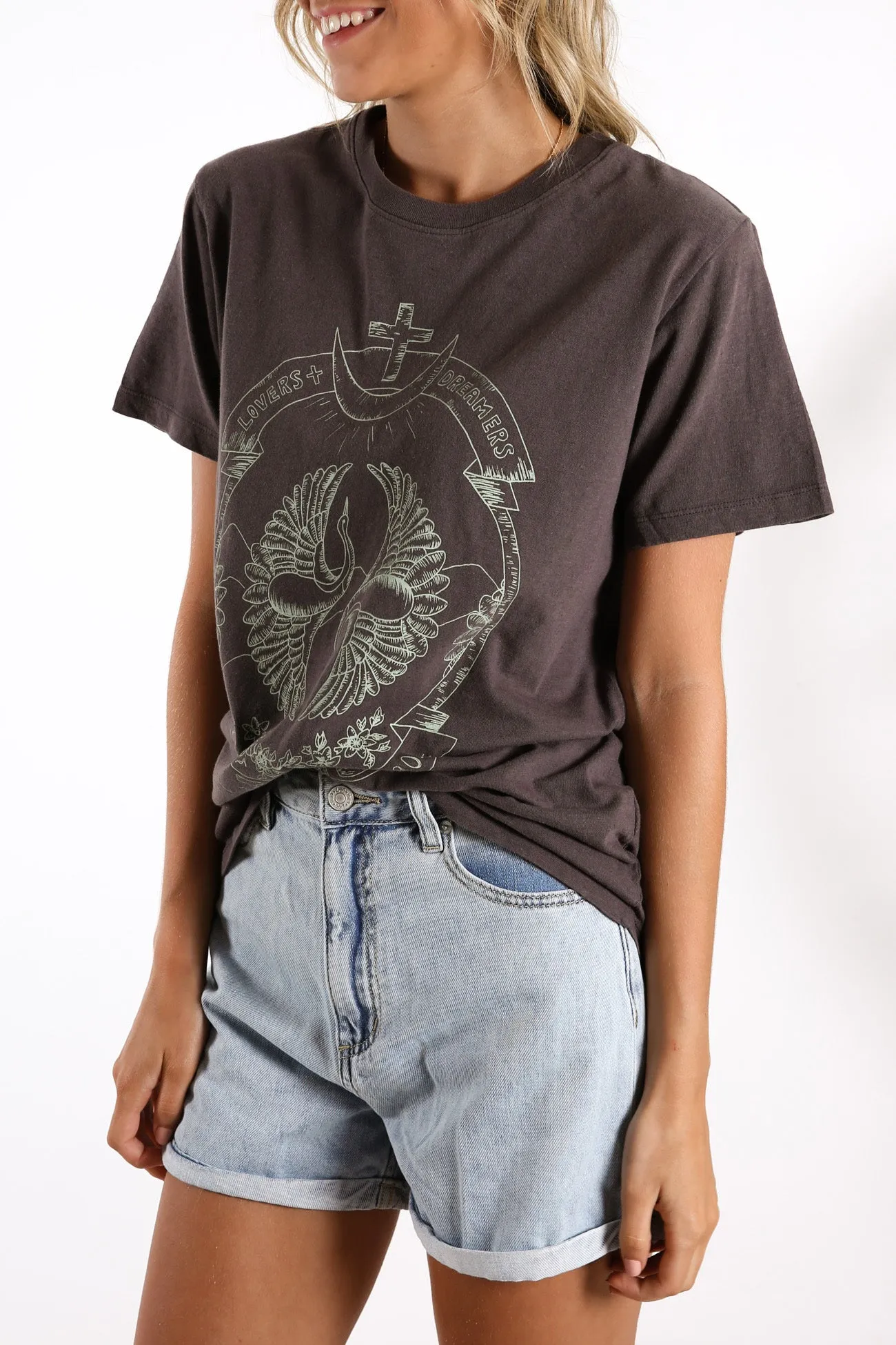 Songbird Tee Washed Black