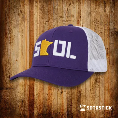 SotaStick Football State Purple/White Trucker Hat