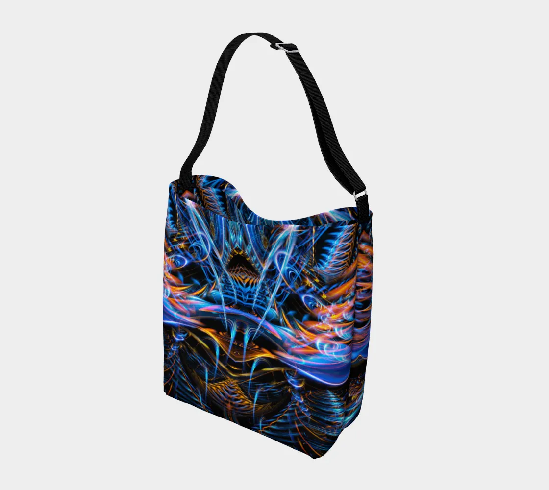 SOUND WAVES OVER DARK TOTE BAG