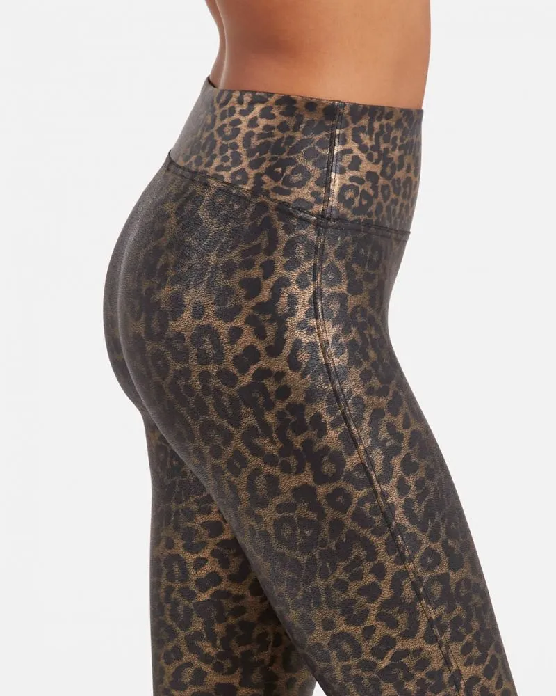 Spanx - Faux Leather Leopard Leggings in Leopard Shine