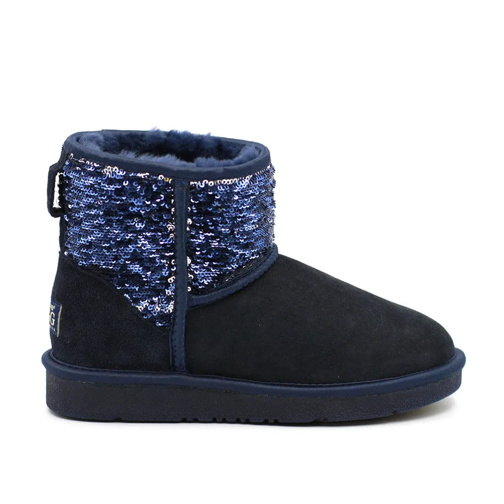 Sparkle Short Ugg Boot - Navy