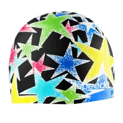 SPEEDO Black Star Silicone Swim Cap