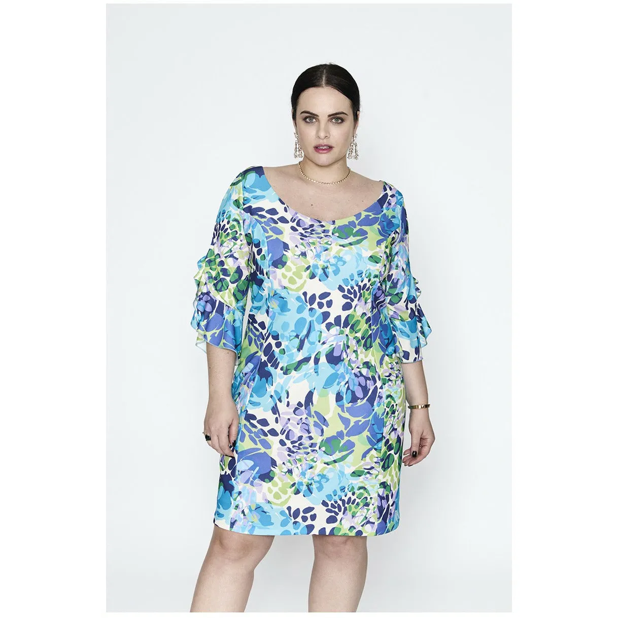 SPG Ruffle Sleeve Dress in Floral Print