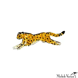 Sprinting Cheetah Brooch Pin