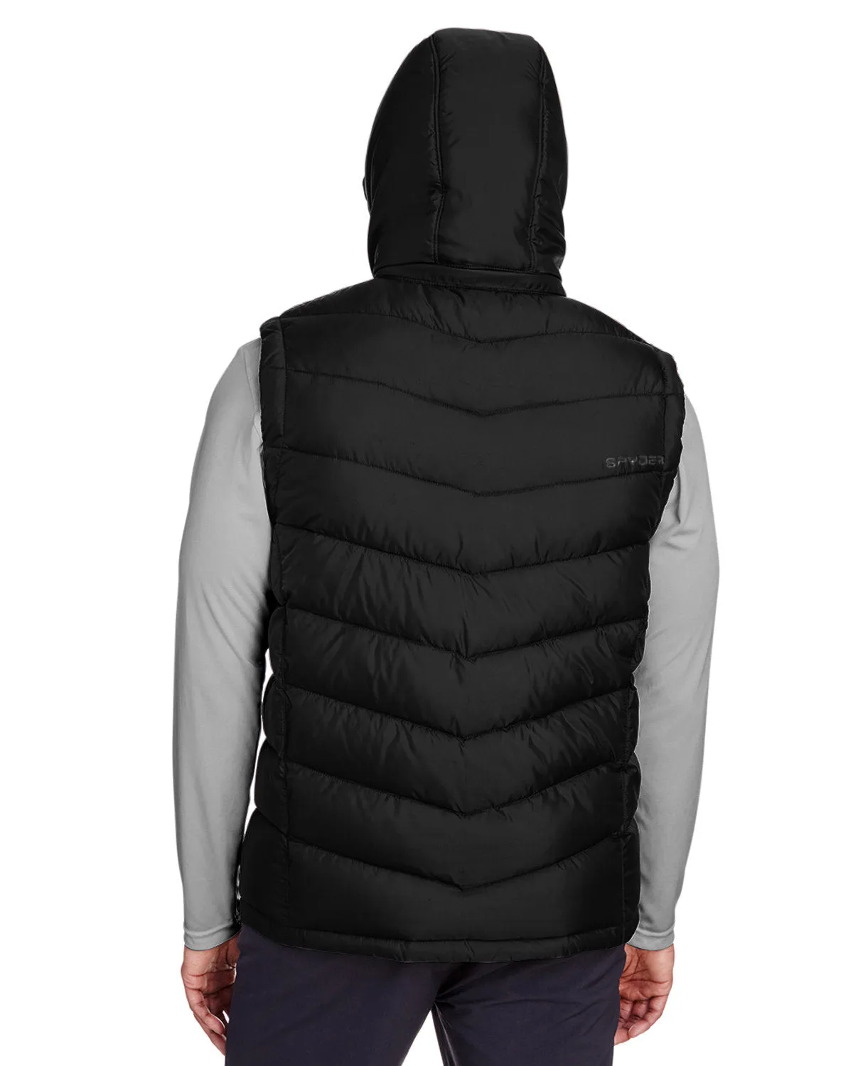 Spyder Pelmo Puffer Custom Vests, Black