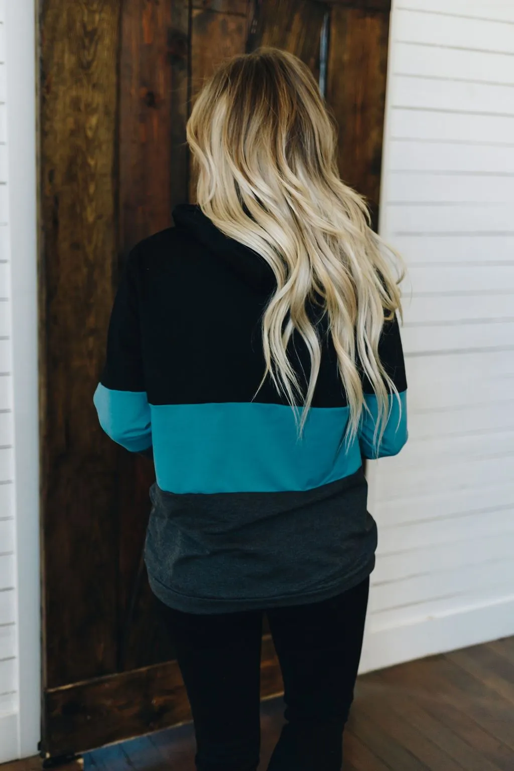 Square One Color-Block Zipper Hoodie