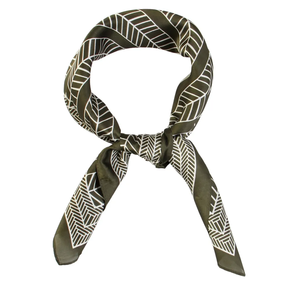 SS-3306 geometric and border design square scarf