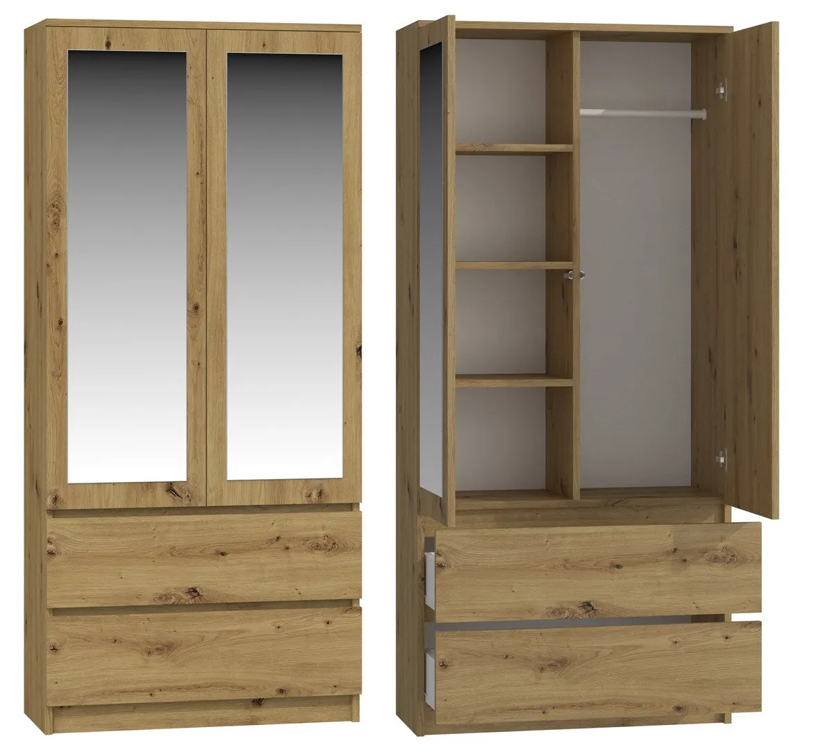 Ss-90 Mirror Cabinet - Oak Artisan