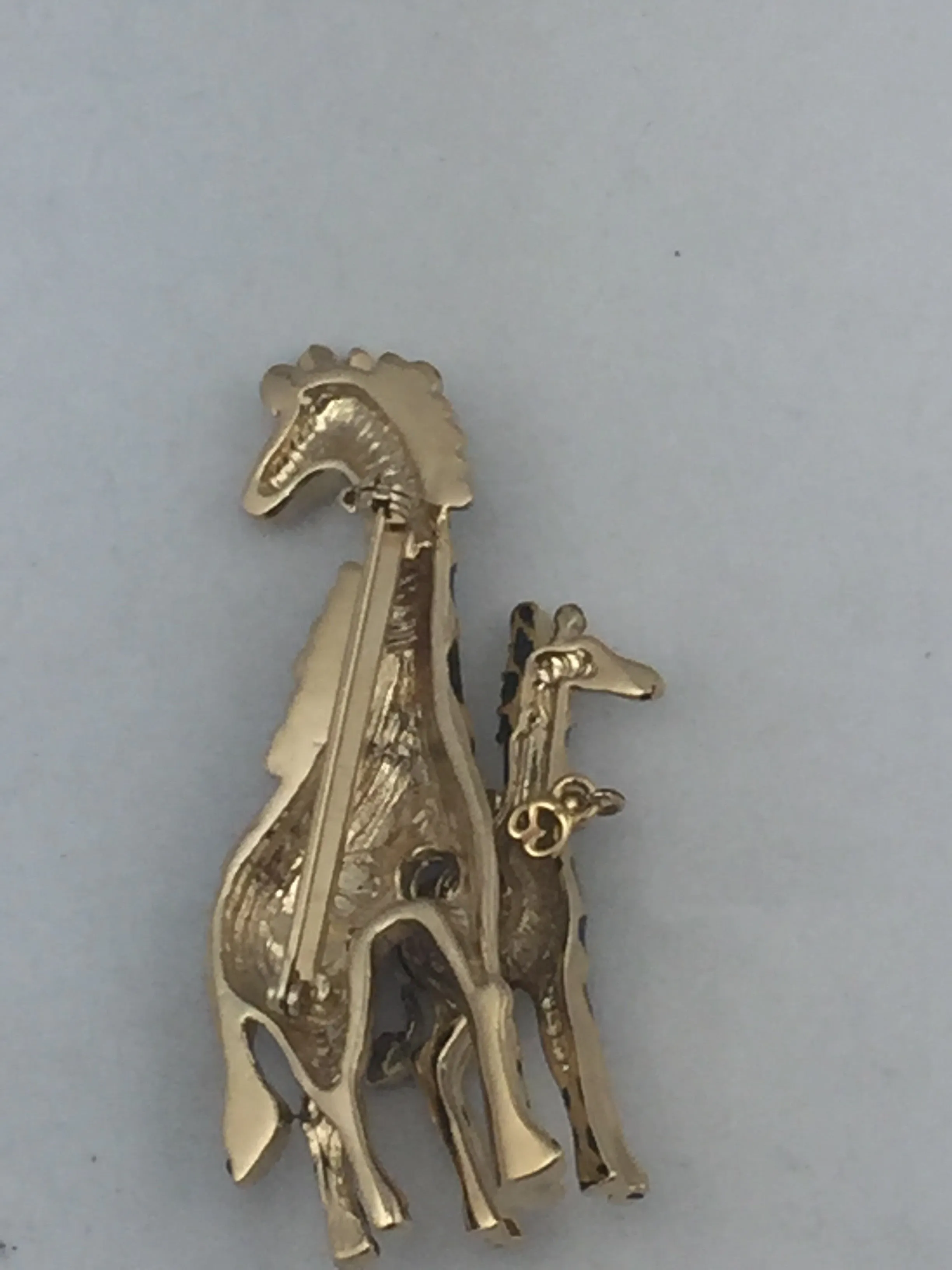 St. John Mother Giraffe and Baby Giraffe Brooch!