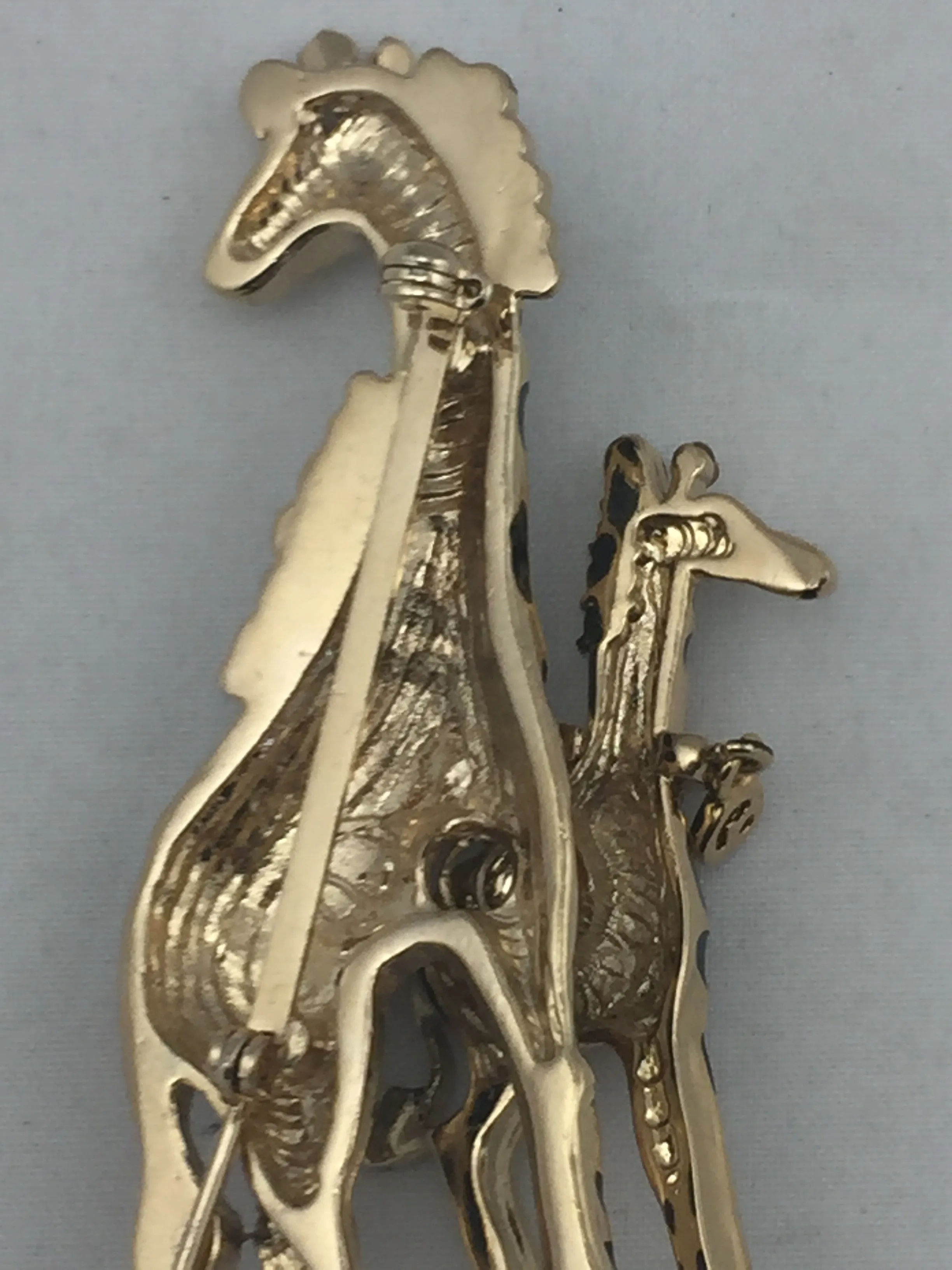 St. John Mother Giraffe and Baby Giraffe Brooch!