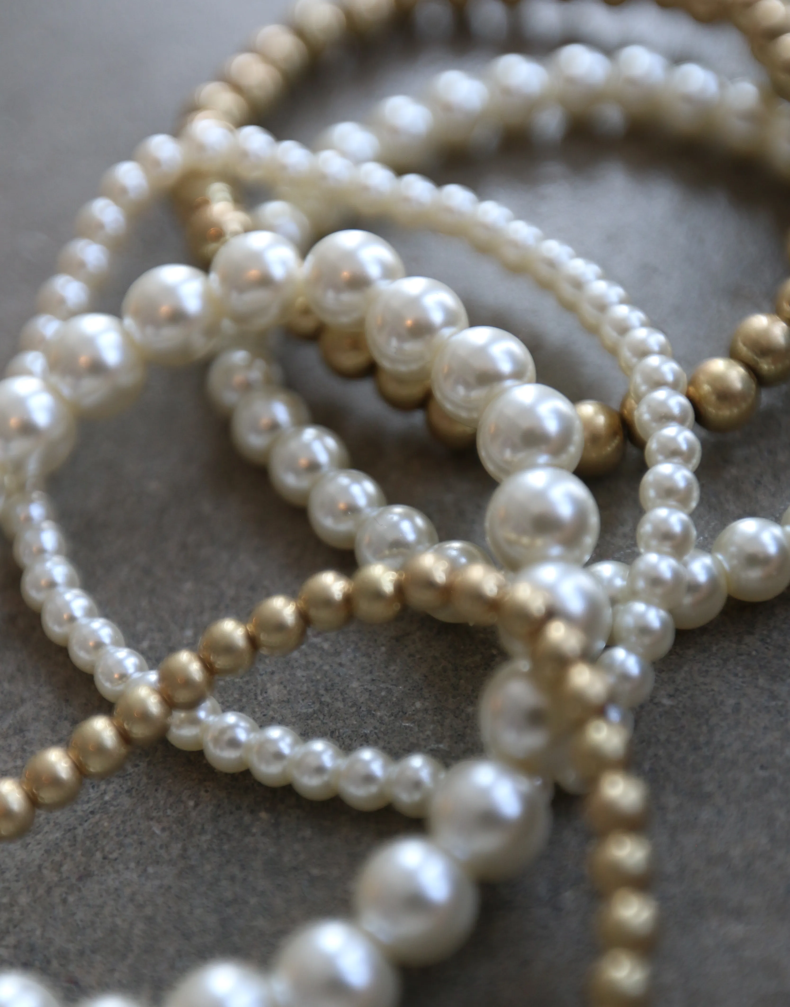 Stacked Pearl Bracelet Set